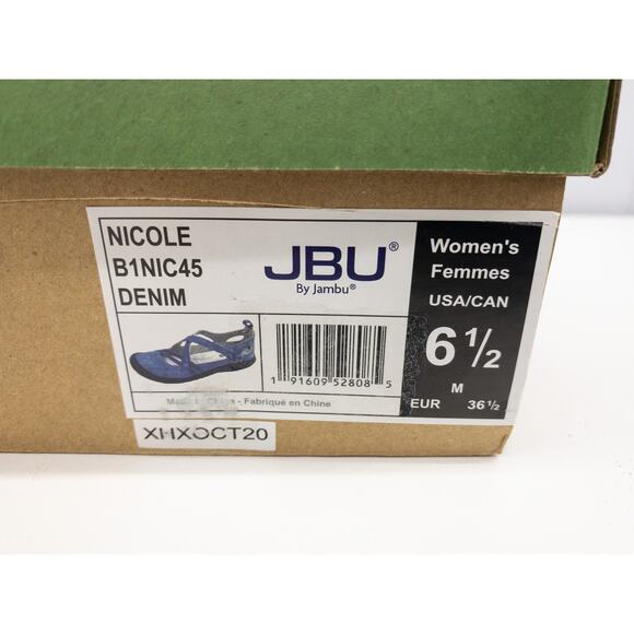 JBU by Jambu Denim Blue Mary Jane Round Toe Nicole Vegan Sandals 6.5 Women's - Picture 10 of 12